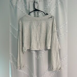 American Eagle Distressed Cropped Crew